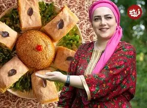 ببینید| غذای روستایی در ایران؛ تهیه ساندویچ مرغ و اسفناج
