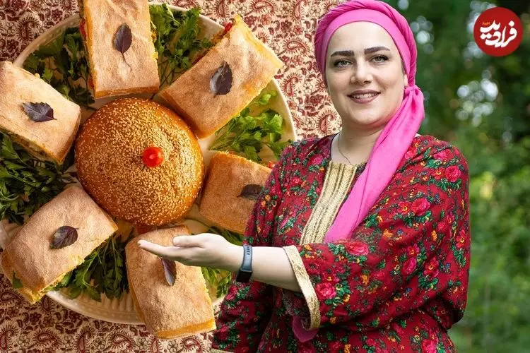 ببینید| غذای روستایی در ایران؛ تهیه ساندویچ مرغ و اسفناج