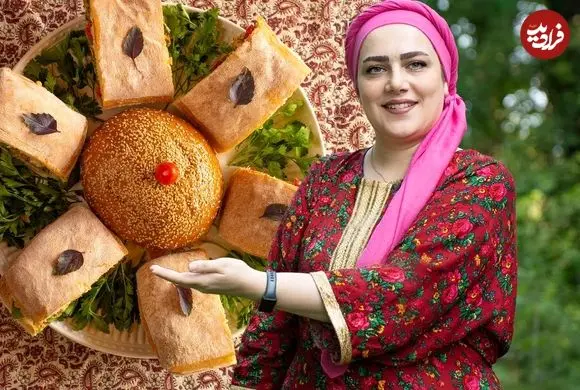 ببینید| غذای روستایی در ایران؛ تهیه ساندویچ مرغ و اسفناج