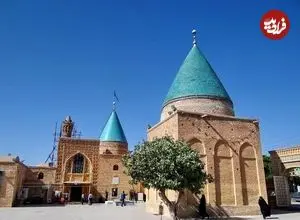 عکس| سفر به ایران قدیم؛ منظرۀ «آرامگاه بایزید بسطامی» در دوران قاجار