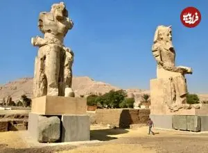 رونمایی از تندیس‌های غول‌پیکر فرعون