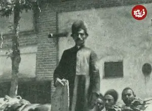 عکس| سفر زمان؛ تصویری از «گاری نان سنگک» در یکی از خیابان‌های تهران در دوران قاجار