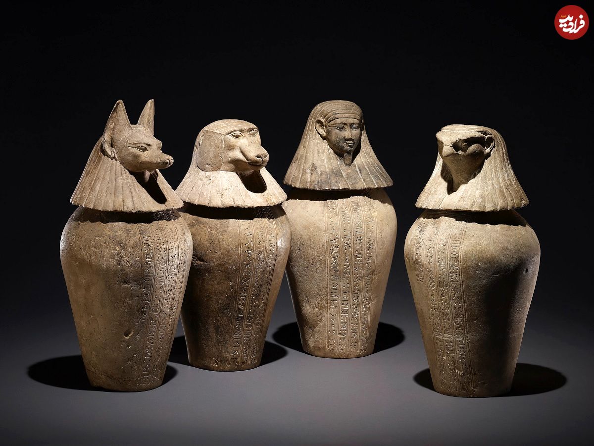 کوزه‌های مصری که «اندام‌های انسان» در آن‌ها دفن می‌شدند

