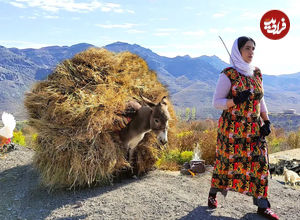 (ویدئو) غذای روستایی در ایران؛ پخت خوراک سنتی با گوجه، بادمجان و گوشت