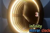 ببینید| نحوه ساخت یک ساعت دیواری زیبا با آینه بی نهایت