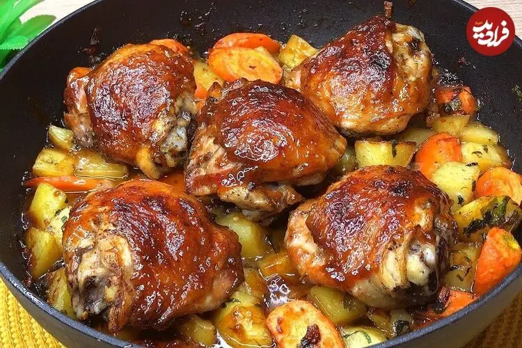 ببینید| طرز تهیه یک غذای آلمانی و فوری با 6 عدد ته ران مرغ و 4 عدد سیب زمینی