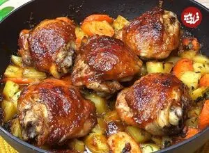 ببینید| طرز تهیه یک غذای آلمانی و فوری با 6 عدد ته ران مرغ و 4 عدد سیب زمینی