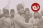 عکس| سفر زمان؛ «فلک کردن نمایشی» یک مرد در دوران قاجار