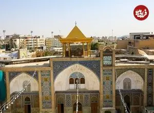 عکس| سفر به ایران قدیم؛ صحن حرم حضرت معصومه (س) در دوران احمدشاه قاجار