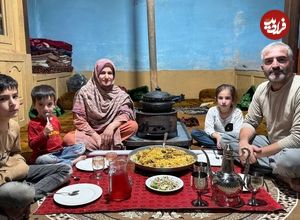 ببینید؛ غذای روستایی در ایران؛ پخت خورشت کاری مرغ روی اجاق سنتی