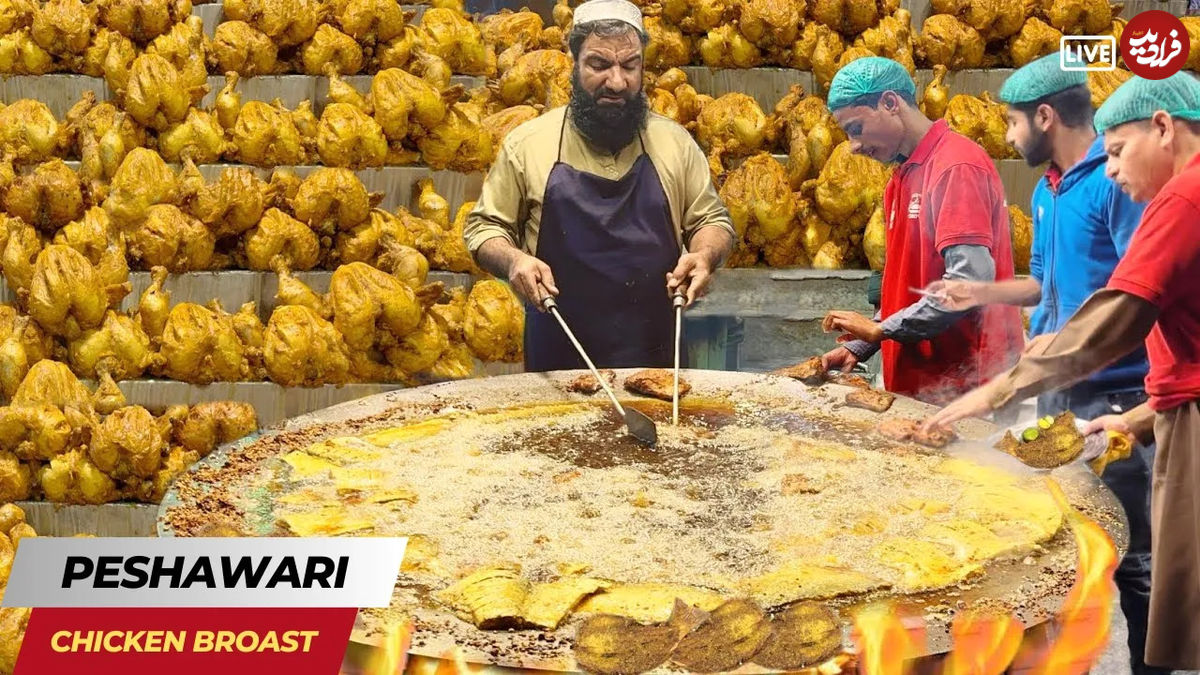 (ویدئو) غذای خیابانی در پاکستان؛ پخت ماهی و میگو به روش سنتی