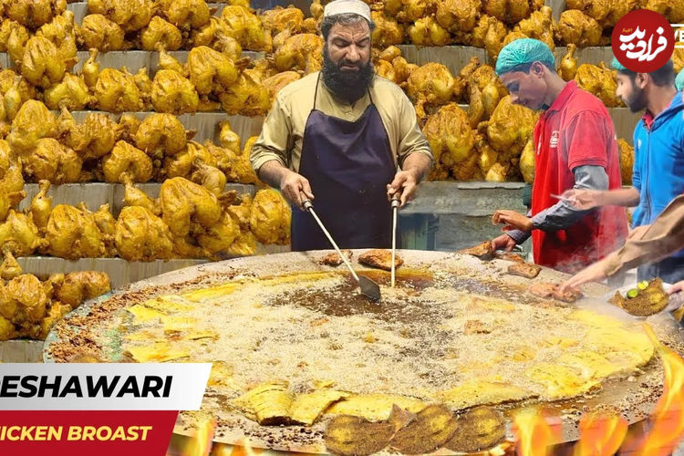 (ویدئو) غذای خیابانی در پاکستان؛ پخت ماهی و میگو به روش سنتی