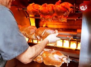 ببینید؛ غذای خیابانی در آمریکا؛ مرغ کامل کبابی و ساندویچ مرغ در شیکاگو 