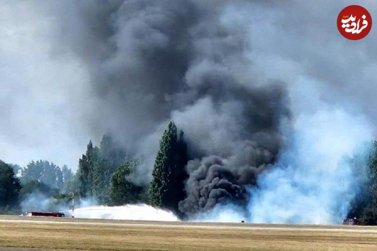 ببینید؛ سقوط وحشتناک هواپیما و خرابی گسترده در این شهر