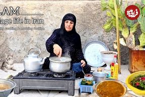 ببینید؛ غذای روستایی در ایلام؛ تهیه عدسی توسط مادربزرگ روستایی