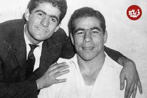 عکس| سفر به تاریخ؛ «غلامرضا تختی» در حال بیلیارد بازی کردن؛ اوایل دهه 40