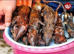 ببینید؛ غذای خیابانی در ویتنام؛ موش کبابی در بامبو در هانوی