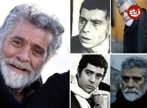 عکس| سفر در زمان؛ «بهروز وثوقی» با تیپ چرمی و دوربین عکاسی در طبیعت؛ دهه 50