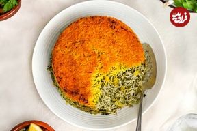 طرز تهیه گشنیز پلو با مرغ زعفرانی مجلسی؛ خوشمزه فوری