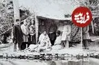 عکس| سفر زمان؛ ژست نمایشی پیشخدمت‌های ظفرالدین شاه با یک پلنگ شکارشده