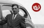 عکس| سفر زمان؛ رانندۀ تهرانی در کنار ماشینش در یکی از خیابان‌های تهران؛ سال 1317