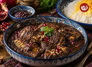 شمالی ها نه فقط با مرغ و گوشت بلکه با ماهی هم فسنجان درست می‌کنند