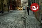 عکس؛ هنر خیابانی؛ خلاقیت هنرمندی که در وسط خیابان «برف خیالی» خلق کرده است
