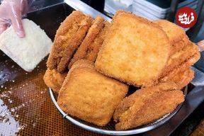 ببینید؛ غذای خیابانی در کره؛ پخت دونات، مرغ شیرین و میگوی سرخ شده در سئول 