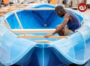 ببینید| مراحل ساخت یک قایق با تانکر آب 5000 لیتری در اندونزی