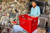 ببینید؛ مراحل دیدنی تولید جعبه های پلاستیکی از طریق بازیافت ضایعات در پاکستان