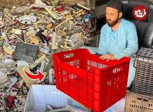 ببینید؛ مراحل دیدنی تولید جعبه های پلاستیکی از طریق بازیافت ضایعات در پاکستان