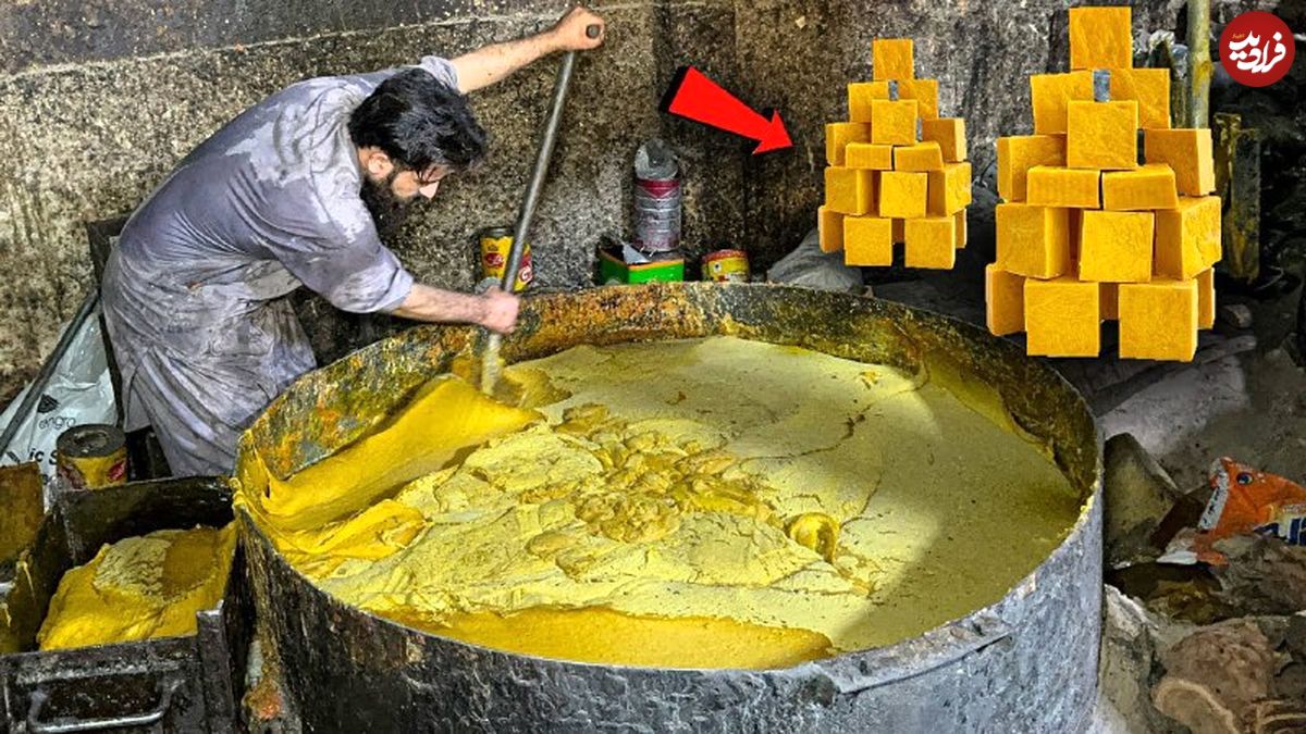ببینید؛ فرآیند تولید صابون رختشویی در کارگاهی در پاکستان از نمای نزدیک