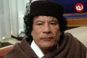 عکس| سفر در زمان؛ «معمر قذافی» در یک تجمع در پایتخت لیبی؛ سال 1365