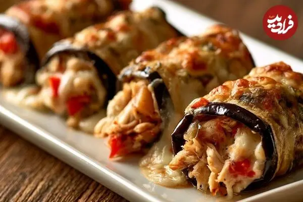 ببینید| طرز تهیه یک شام جدید و متفاوت با 5 عدد فیله مرغ و 2 بادمجان