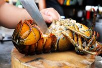 ببینید| غذای خیابانی در تایلند؛ پخت لابستر با سس تخم مرغ و پنیر در بانکوک
