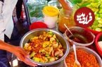 ببینید؛ غذای خیابانی در کامبوج؛ برش آناناس، انبه، گواوا و تهیه سالاد میوه ترش در پنوم پن