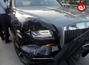 ببینید؛ تصادف سنگین رولزرویس و مرسدس بنز CLS در شمال تهران