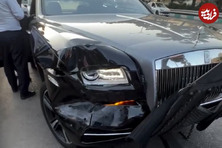 ببینید؛ تصادف سنگین رولزرویس و مرسدس بنز CLS در شمال تهران