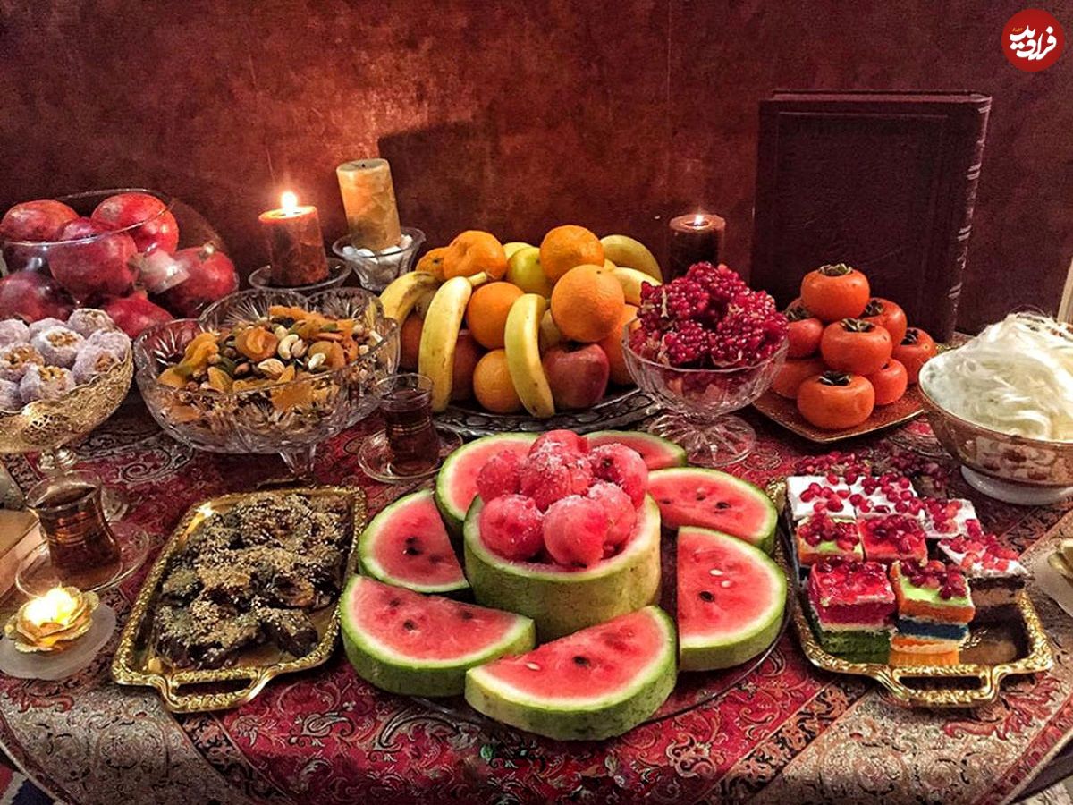 شام شب یلدا در قدیم + دسر، عکس، تزیین و غذای شب چله برای عروس