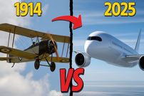 ببینید؛ سیر تکامل هواپیماها از سال 1914 تا 2025