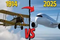 ببینید؛ سیر تکامل هواپیماها از سال 1914 تا 2025