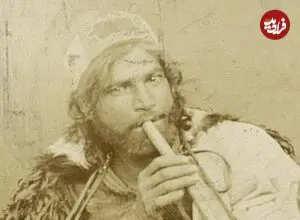 عکس| سفر زمان؛ تصویری از یک درویش با شاخ بزرگ و قلیان کوچک در دوران قاجار