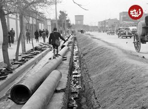 عکس؛ سفر در زمان؛ ۷۰ سال پیش آب لوله‌کشی در تهران به خانه‌ها رسید!