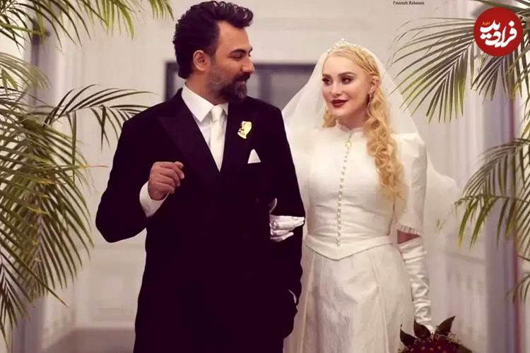 عکس؛ نخستین «عکس ماه‌عسل» زوج ۴۵ و ۳۸ ساله سینما؛ ازدواج آرام جعفری و بابک انصاری 