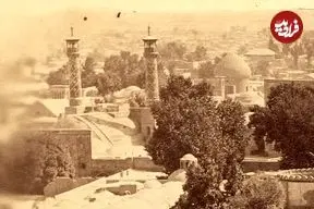 عکس| سفر زمان؛ منظرۀ شهر تهران از روی پشت‌بام شمس‌العماره؛ سال 1276