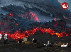 ببینید| تماشای گدازه‌های آتشفشان اتنا از نزدیک