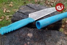 (ویدئو) نحوه درست کردن یک دسته چاقوی زیبا با لوله PVC آب