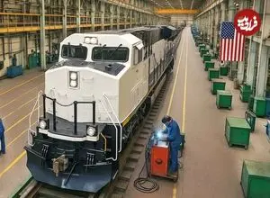ببینید| فرآیند تولید لوکوموتیو و واگن های قطار در کارخانه ای بزرگ در آمریکا