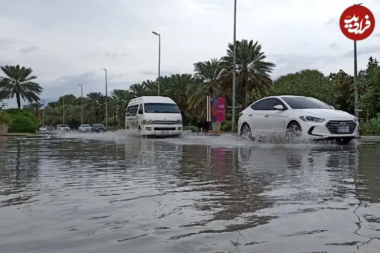 ببینید؛ تصاویر تازه از بارش شدید باران در جزیره کیش؛ بارش بیشتر از ۱۱۰ میلیمتر