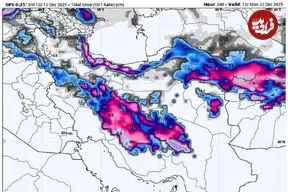 ورود سامانه بارشی جدید به کشور از سه‌شنبه؛ تشدید بارش‌ها در ۲۲ استان